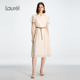 飘逸长裙LWD371Y00900 捏褶荷叶袖 莱赛尔 Laurel劳芮26春新款