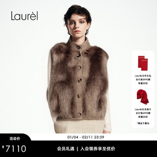 【芬兰进口银狐毛】Laurel劳芮新款水貂皮草马甲LWL364R00900