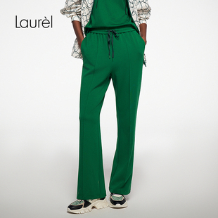 微喇运动裤 Laurel劳芮新款 LWL363K01100 奶油棉空气层