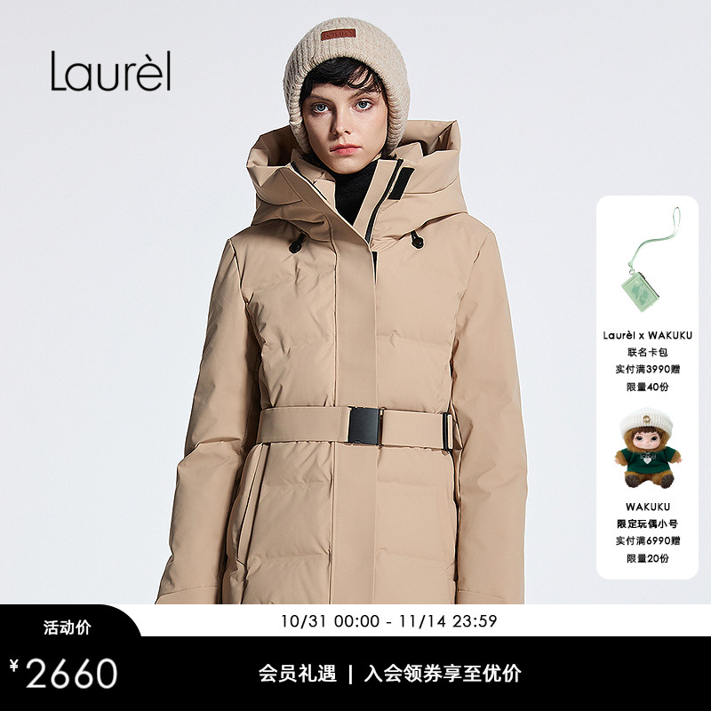【双十一倒计时】Laurel劳芮新款工装防风滑雪羽绒服LWD353L01800