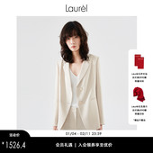 Laurel劳芮春秋香槟杏两粒扣廓系休闲西装 外套女 LWD331T01400