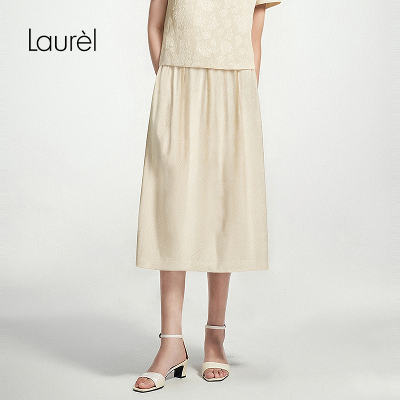 【桑蚕丝】Laurel劳芮25夏新款淡人重工提花半裙女LWL362Q01700