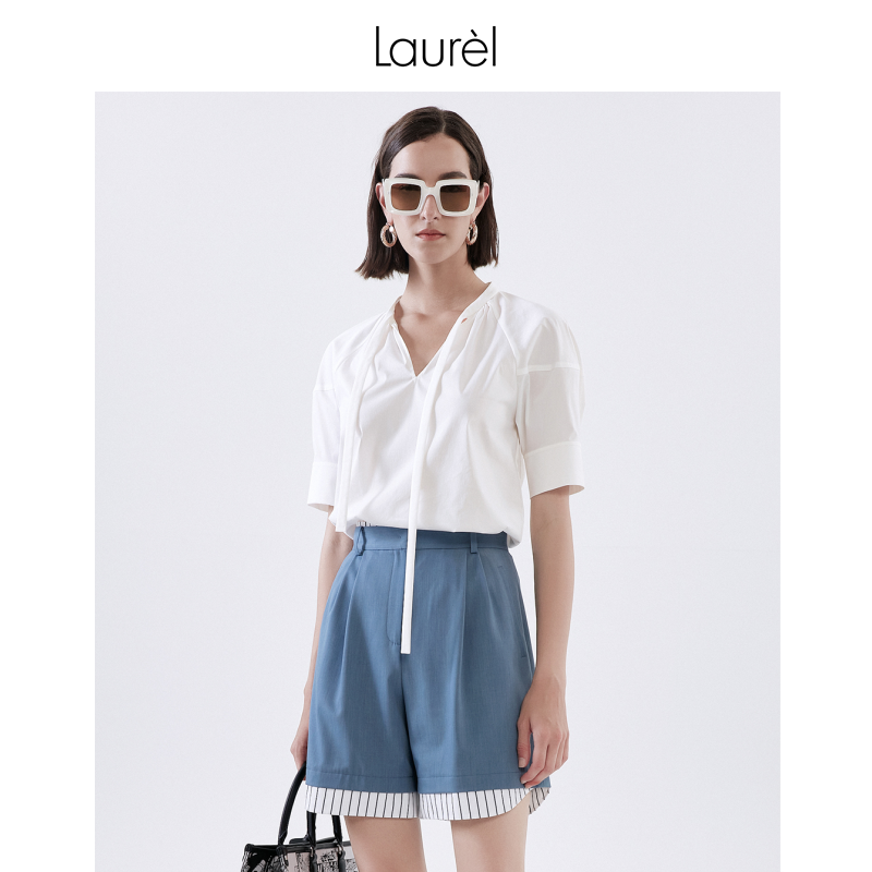 LAUREL春夏时髦棉衬衫