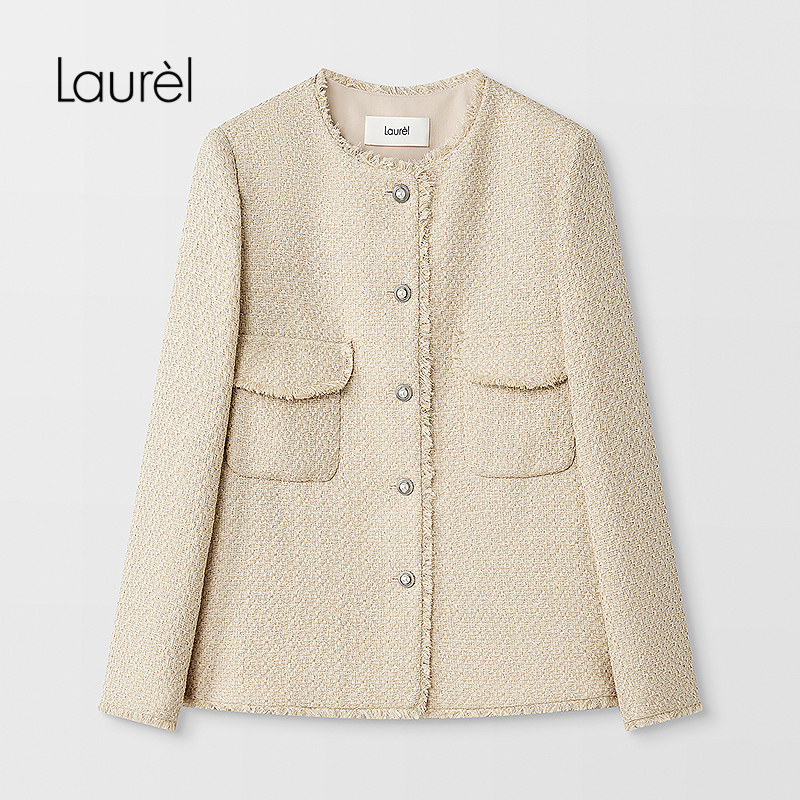 Laurel劳芮春款新款小香风双贴袋箱型外套女LWD356W007DX