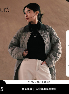 【白鹅绒】Laurel劳芮秋冬新款巴恩风萎格羽绒服女LWD364L00500