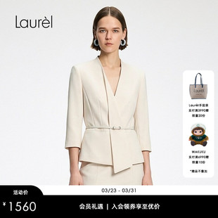 短西装 收腰七分袖 Laurel劳芮新款 LWD366T13000 三醋酯纤维