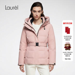 【白鹅绒】Laurel劳芮新款工装风收腰连帽羽绒服LWD354L203DX