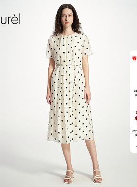 【莱赛尔】Laurel劳芮新款复古法式波点连衣裙女LWD351Y08200