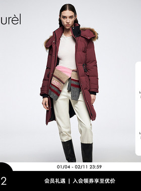 【进口抗寒料】Laurel劳芮新款温莎红连帽羽绒服LWL364L02300