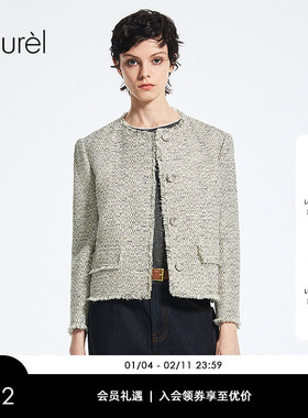 【长绒棉】Laurel劳芮新款小香风圆领短外套女LWD365W011DX