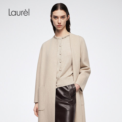 【超细羊毛料】Laurel劳芮新款钉珠开衫LWL364M01200