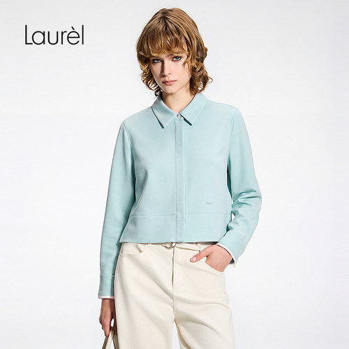 【三醋酯纤维】Laurel劳芮26夏新款短款长袖衬衫LWD375C02000