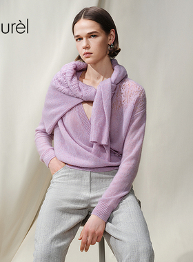【羊绒丝】Laurel劳芮26春新款普罗旺斯艺术针织衫LWL371M07700
