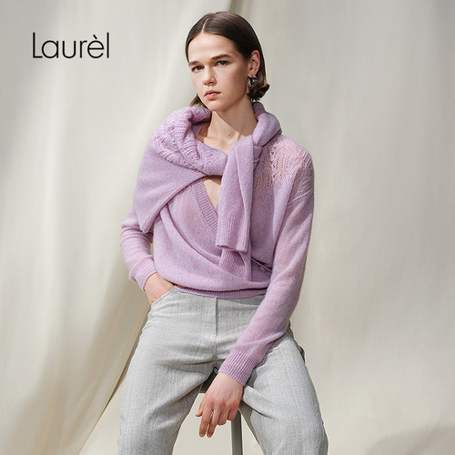 【羊绒丝】Laurel劳芮26春新款普罗旺斯艺术针织衫LWL371M07700
