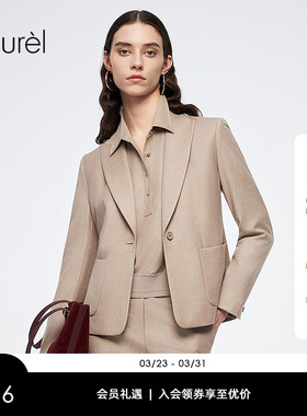【柔软山羊绒】Laurel劳芮新款丝羊绒一粒扣西装LWL364T03200