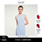 显瘦小V领无袖 Laurel劳芮春夏经典 通勤修身 连衣裙LWD341Y05800