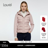 Laurel劳芮新款 白鹅绒 针织拼接排骨羽绒服LWD344L01700
