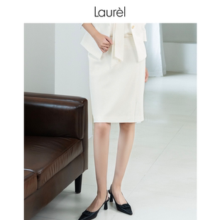 Laurel劳芮春夏别致不对称飞片开叉设计半身裙女LWD341Q00300