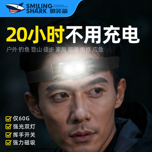 超长续航户外头灯2026新款强光超亮感应100小时头戴式钓鱼夜爬灯