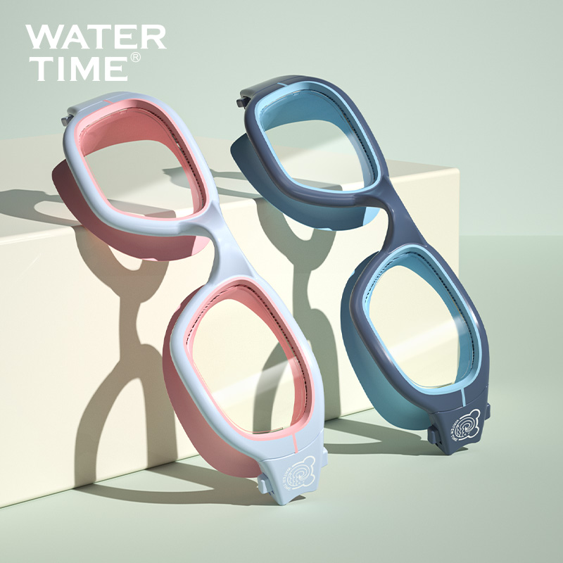 Water Time儿童泳镜男女童大框防水防雾高清专业游泳眼镜泳帽