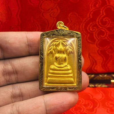 泰国佛牌龙婆培菩提叶崇迪带卡主播同款男女配戴生日礼物吊坠项链