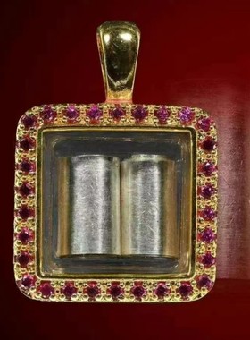 泰国佛牌·阿赞丹双符管牌男女配戴主播同款佛牌吊坠项链生日礼物