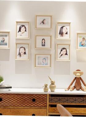 9pcs/Lot Wooden Multi Photo Frame Picture Frames Wall H22378