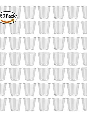 50pcs 30ml Plastic Shot Glass Disposable Shooter Cups Dispos
