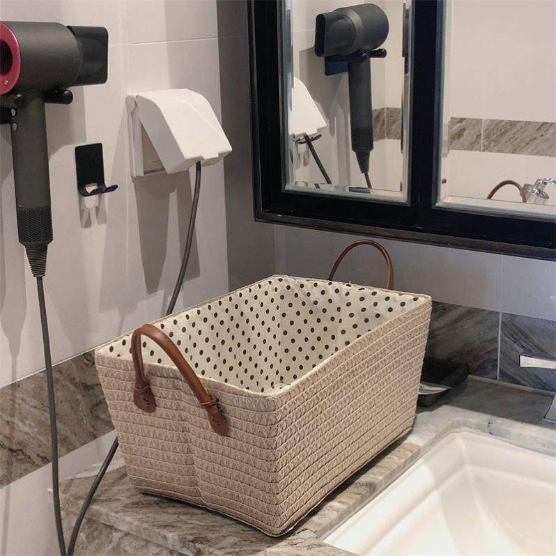 Manual Woven Storage Basket Handmade Laundry Wicker Basket