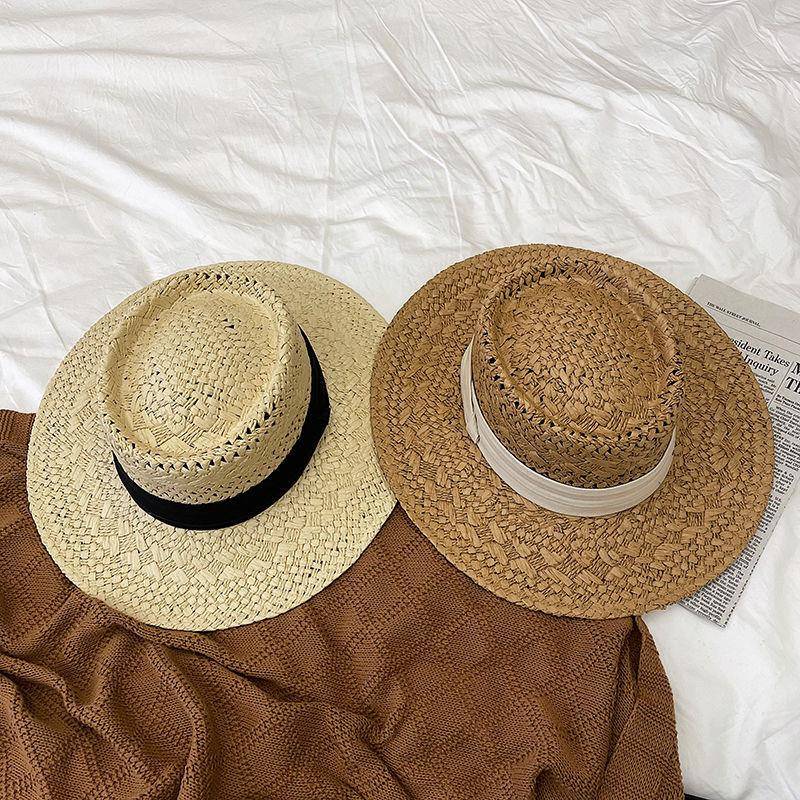 Summer sunscreen travel vacation beach woven cowboy hat草帽