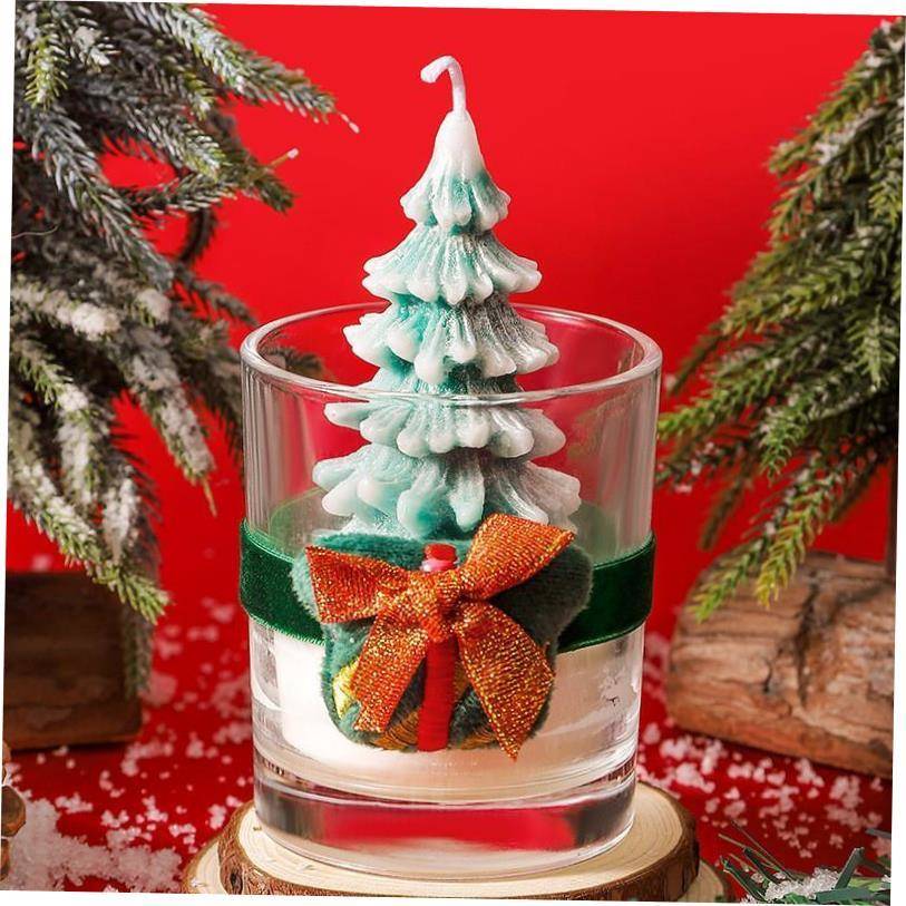 圣诞Christmas tree shaped wax Handmade aromatherapy candles
