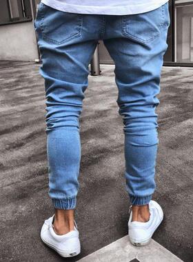 2018 new men casual denim trousers male fashion ripped jeans