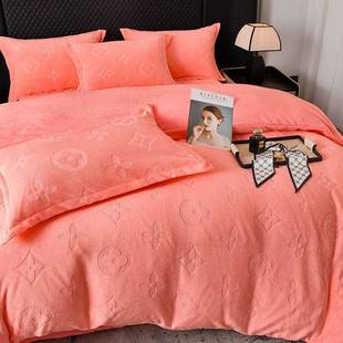 Winter Warm Velvet Duvet cover Bedsheet sets Bed linen cozy