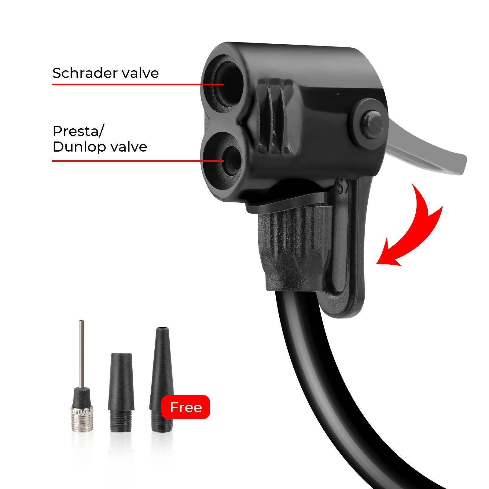 Portable Bicycle Pump Max 12NRB0 PSI Bike Manual Air Pump Ba