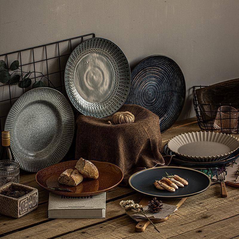 dinner plates ceramic steak plate dishes 西餐盘 western food
