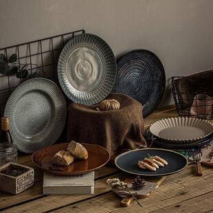 dinner plates ceramic steak plate dishes 西餐盘 western food