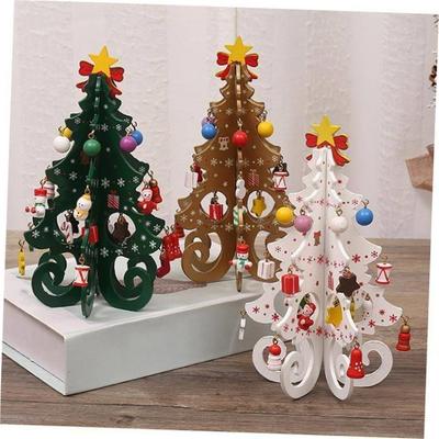 Christmas Tree Childrens Handmade DIY Stereo Woode圣诞0