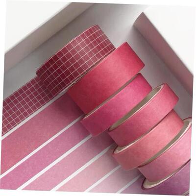 5Rolls/box Solid Color Washi Tape Set Decorative Masking Tap