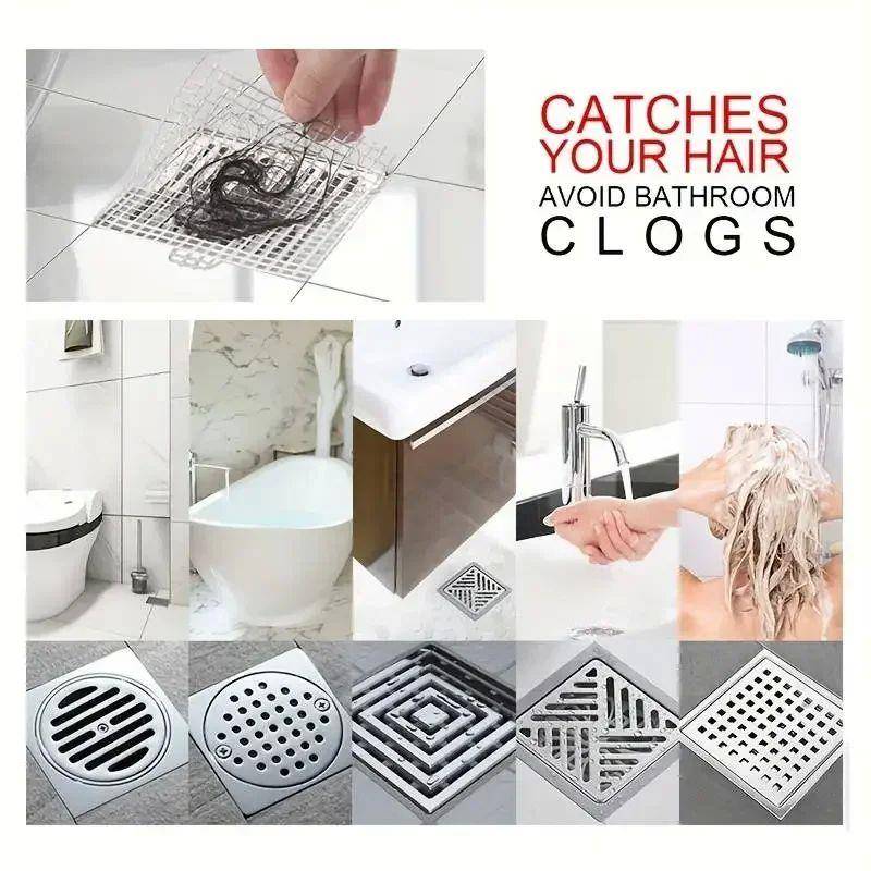5~100m Cutable Shower Drain Hair Catcher Self-Adhesive Floor