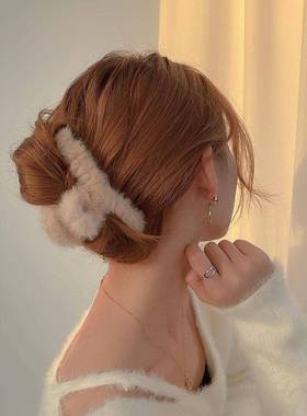 发夹Hot Sale Solid Color Claw Clip Large Barrette Crab Hair