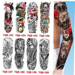 Waterproof Temporary Tattoo Sticker Totem Geometric Full Arm