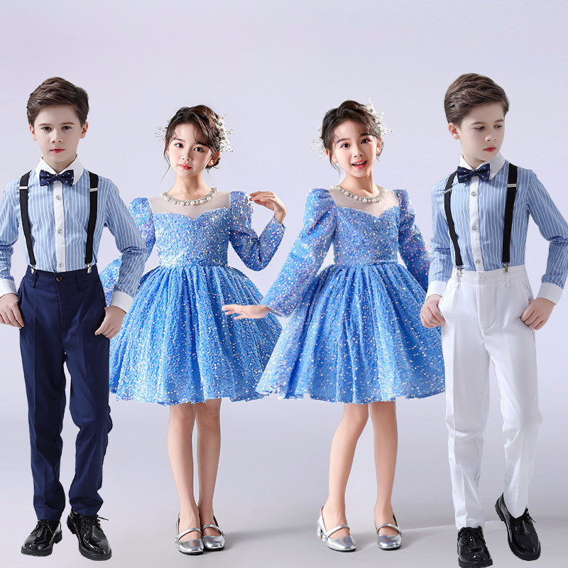 亮片儿童合唱服演出服