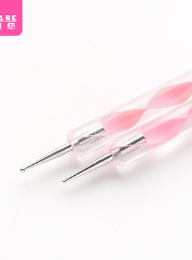 美甲笔刷/点钻AA1sq801-点花笔双头点珠笔蜡笔初学者