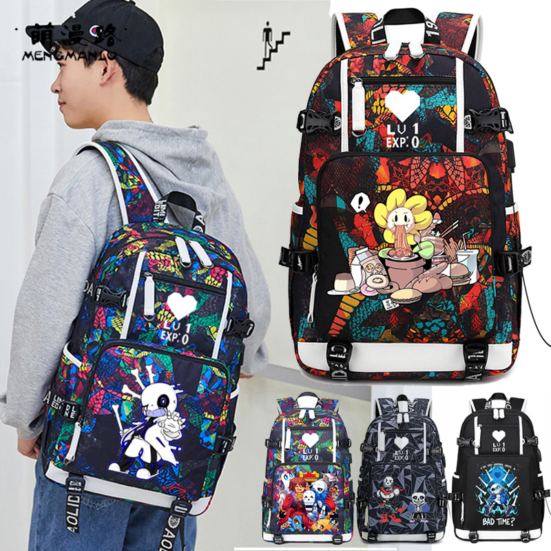 传说之下Undertale sans学生书包男女动漫二次元双肩包潮牌背包大