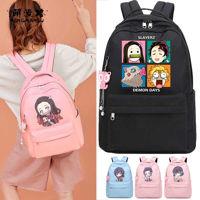 动漫周边鬼灭之刃炭治郎我妻日系初中小学生书包祢豆子双肩包男女