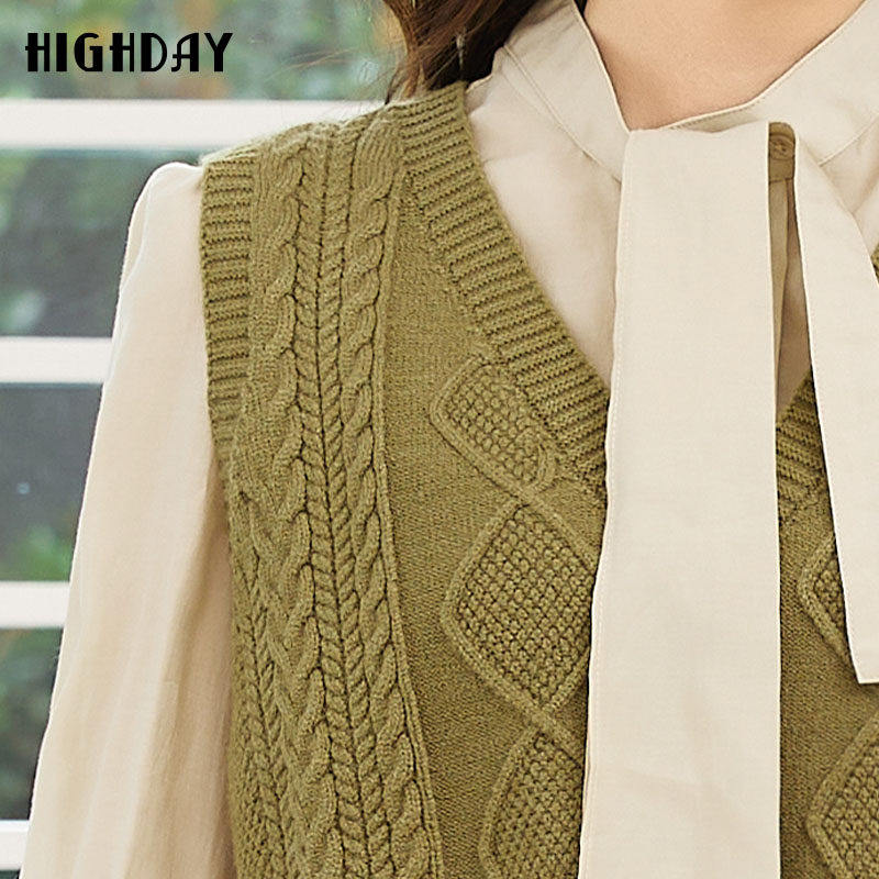 highday轩日商场同款23秋季新款无袖毛衣女纯色复古优雅针织背心,女装/女士精品,毛针织衫,淘宝优惠券,粉丝福利购,淘宝优惠卷