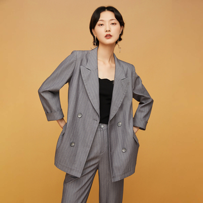 西服Lucidy常规通勤长袖双排扣