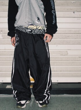 GameOne 25SS 少林絕倫 美式复古嘻哈亚文化滑板oldschool运动裤