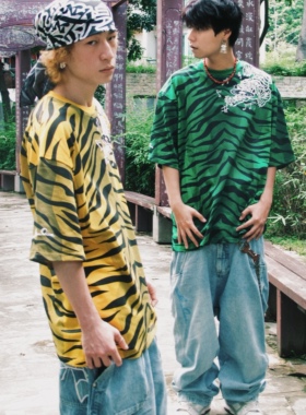 GameOne 24SS “唱片虎”重磅嘻哈Tee短袖美式hiphop滑板bboy迷彩