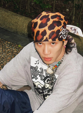GameOne 24SS “洛克格蒂”豹纹美式复古街头嘻哈Oldschool头巾